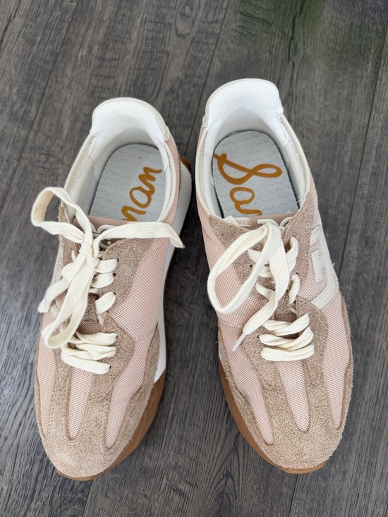 Sam Edelman Langley3 Beige/Tan Mash Suede Sneakers 8.5 M - Picture 3 of 12